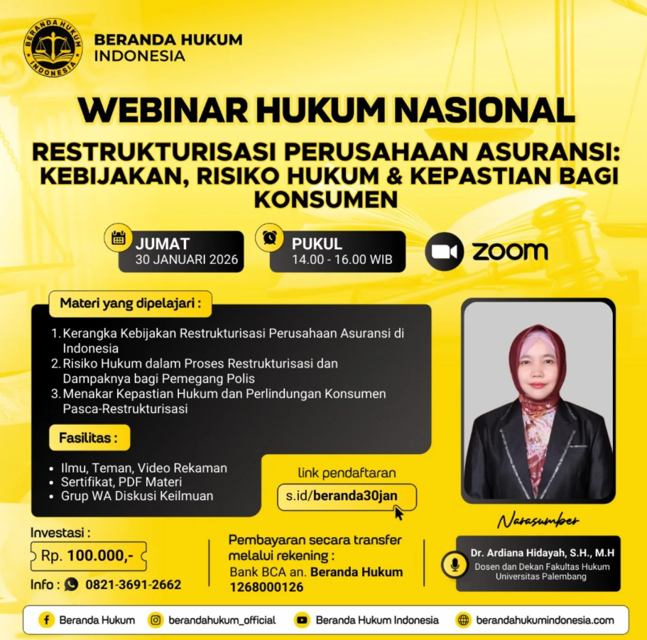 Webinar Nasional Hukum Asuransi
